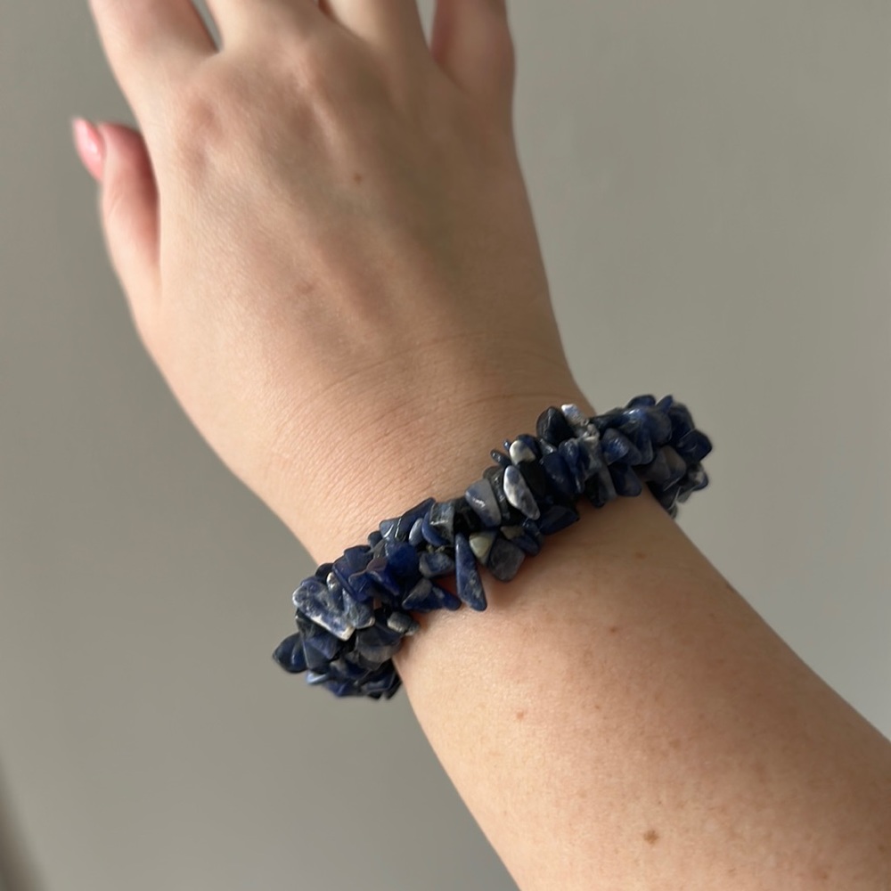 Sodalite Chip Gemstone Bracelet